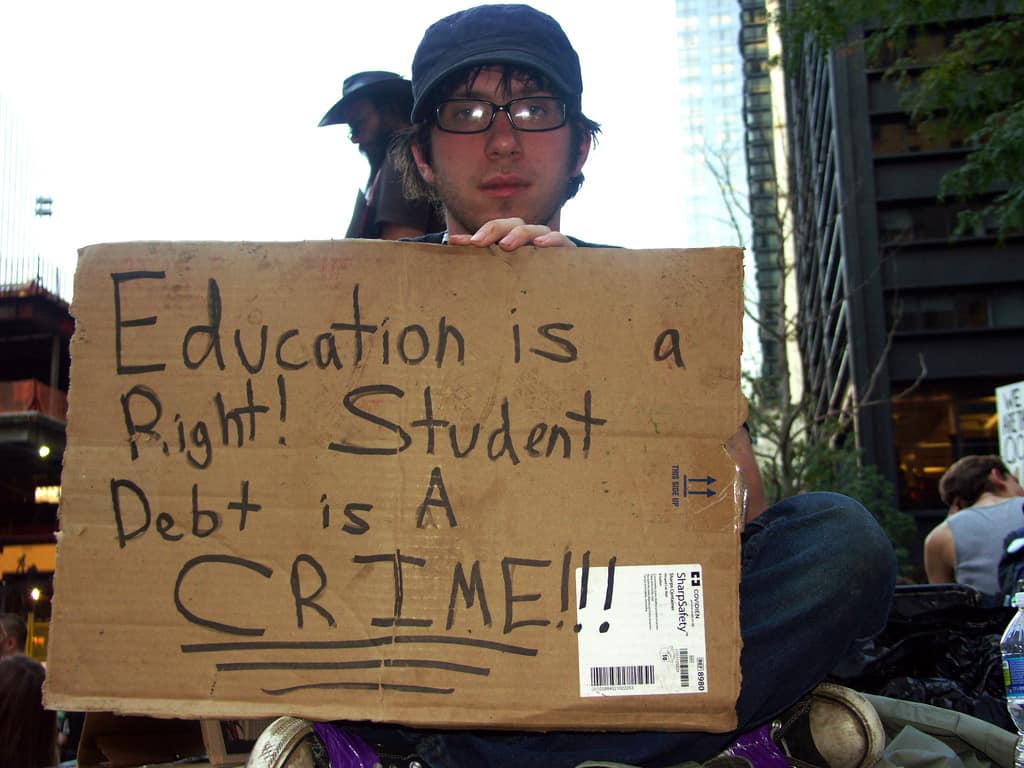 College debt is a crime?